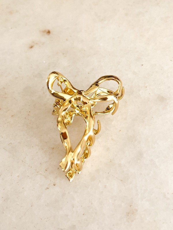 Producto - Broche Moño Metal Dorado