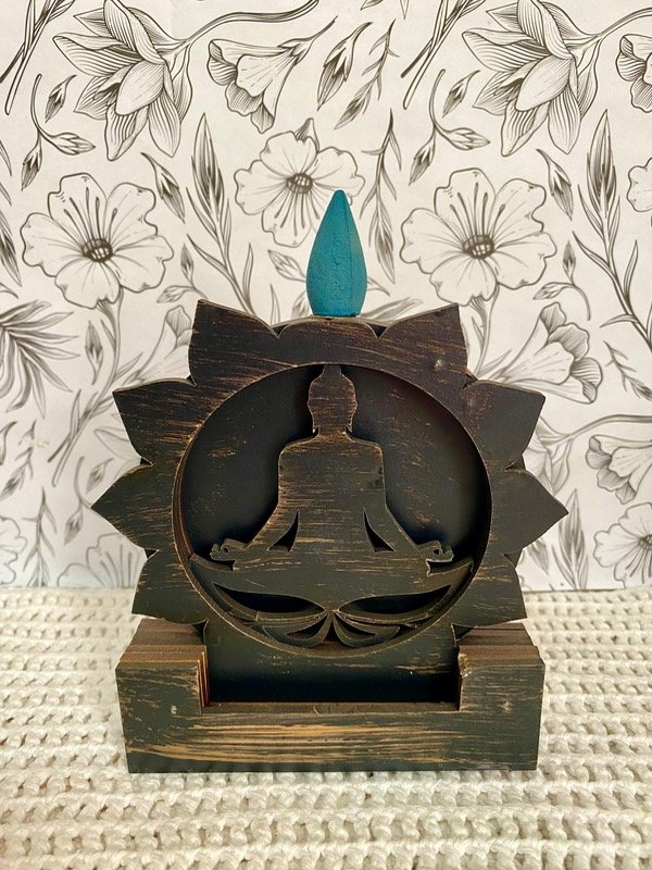 Producto - Cascada de humo Circular Buda meditación de madera