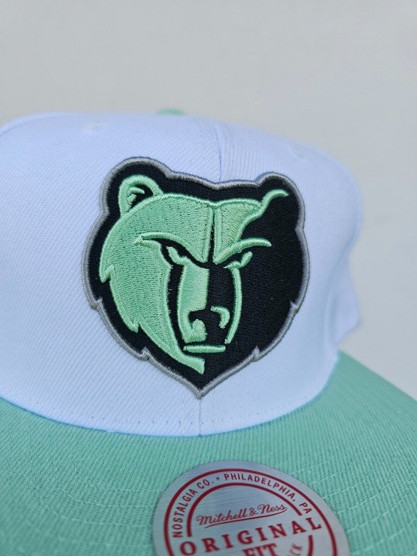 Memphis grizzlies metalic mint mitchell and ness snapback — imagen 2