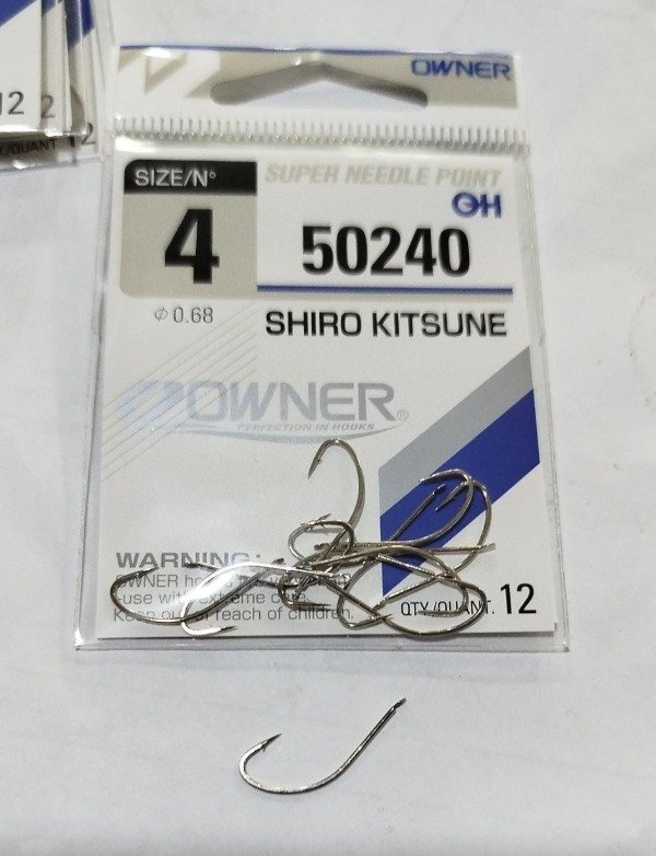 Producto - ANZUELO OWNER SHIRO KITSUNE EN SOBRE