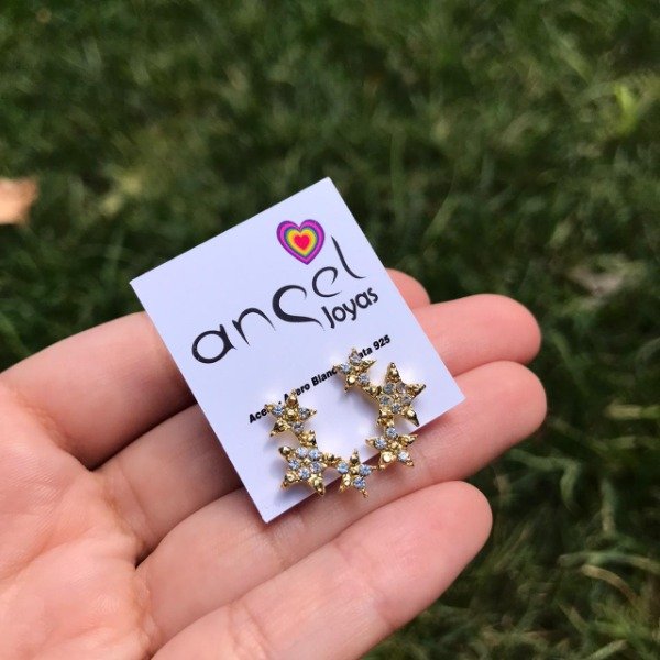 Producto - Aros triple estrella cubic