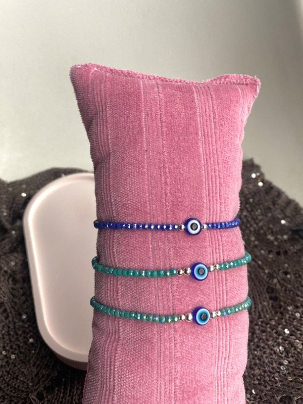 Producto - Pulseras cristal aqua y azul - 1