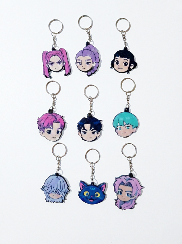 Producto - Llaveros Huntrix Saja Boys Derpy - 40 unidades