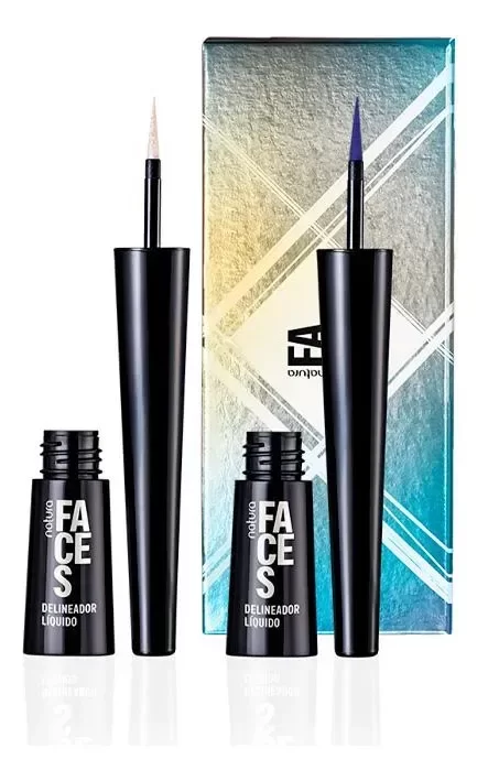 Producto - KIT DE DELINEADORES NEGRO Y COBRE METALIZADOS FACES NATURA