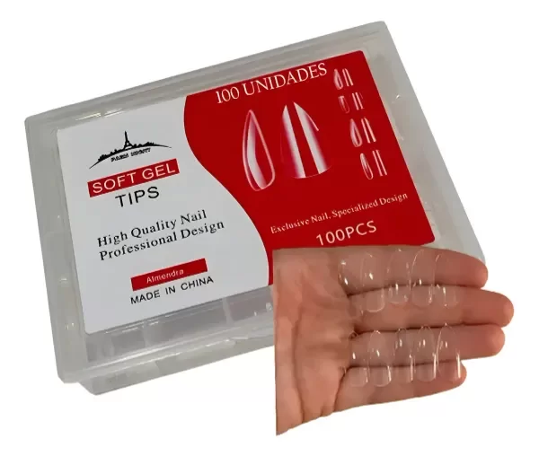 Producto - TIPS SOFT GEL ALMENDRA PARIS NIGHT 100U