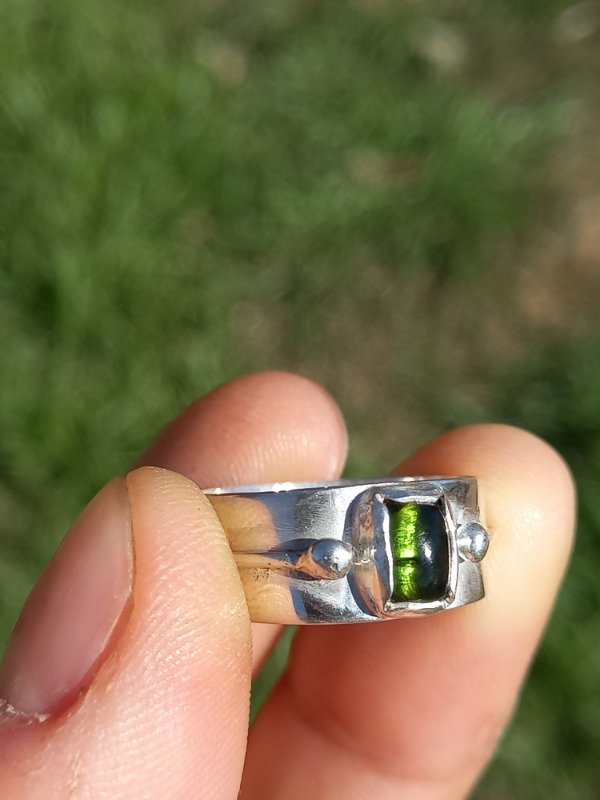 Producto - Anillo de turmalina verde 17 mm - 3