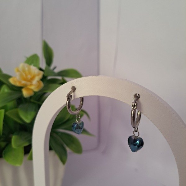 Producto - Aros Corazón Tornasolado - Código: 000533 - 1