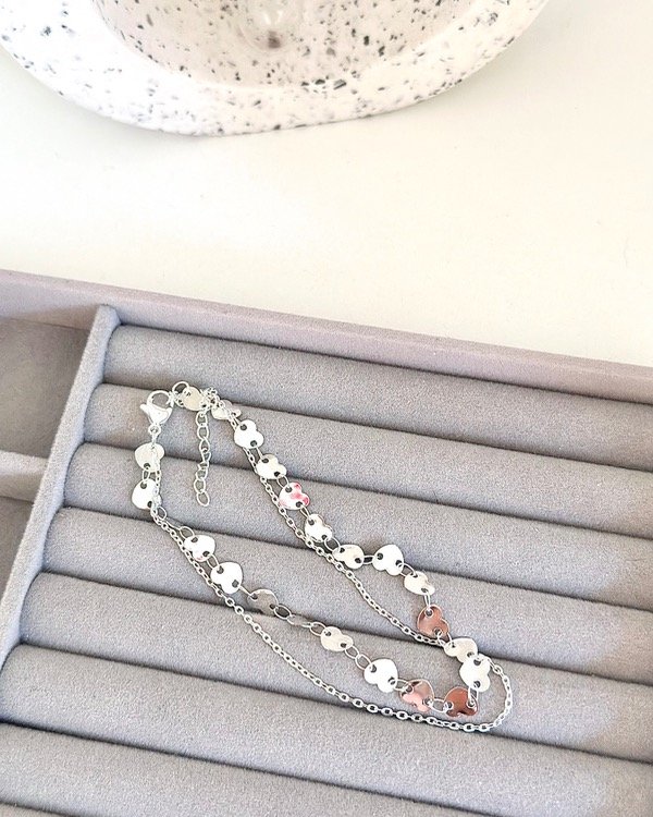 Producto - Tobillera doble con corazones