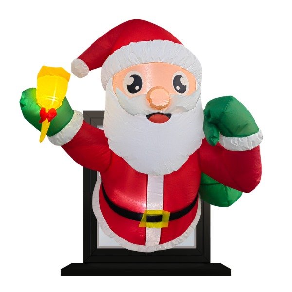 Producto - INFLABLE SANTA EN LA VENTANA  1,2 mts. ALTURA - 3 Leds