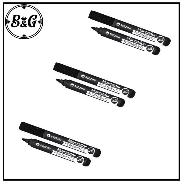 Producto - Marcador Pizzini Permanente color negro (UNIDAD)