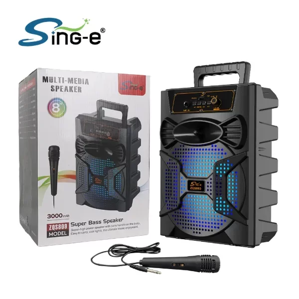 Producto - Parlante 8" SING-E bluetooth con microfono