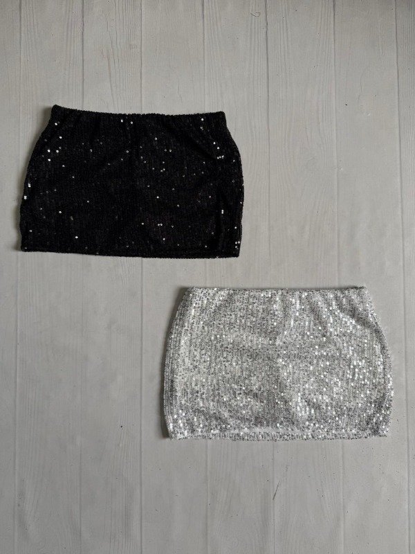 Producto - [4956] Short pollera tiro bajo lentejuelas