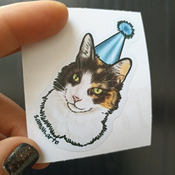 Producto - Sticker 115 / Gato fiesta