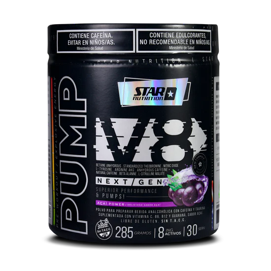 Producto - Pump V8 Next Gen X STAR NUTRITION 285g / Pre Entreno de Alto Impacto