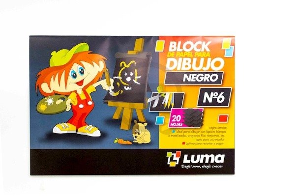 Producto - Block Dibujo LUMA Nro 6  negro