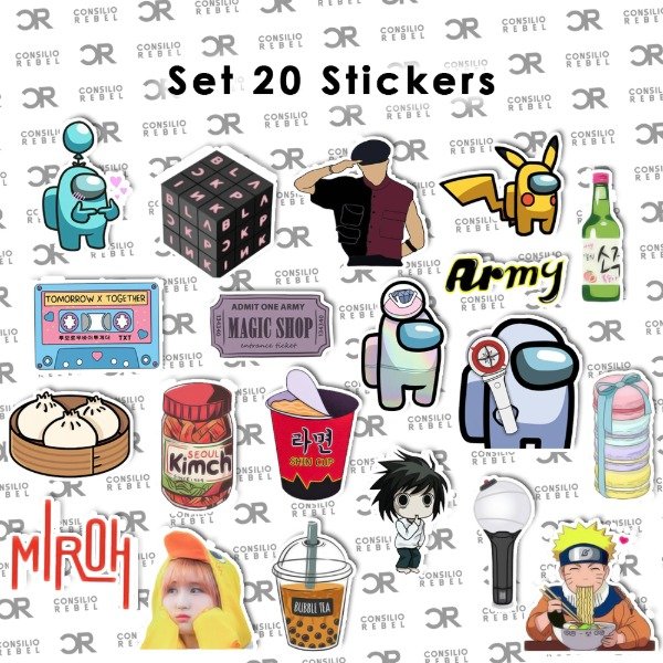 Producto - SET 20 STICKERS 6 x 6 cm