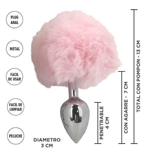 Producto - Plug metal Pompón Medium