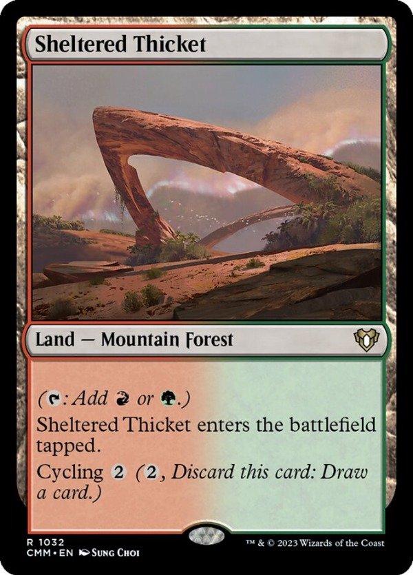 Producto - Sheltered Thicket #1032  Commander Masters