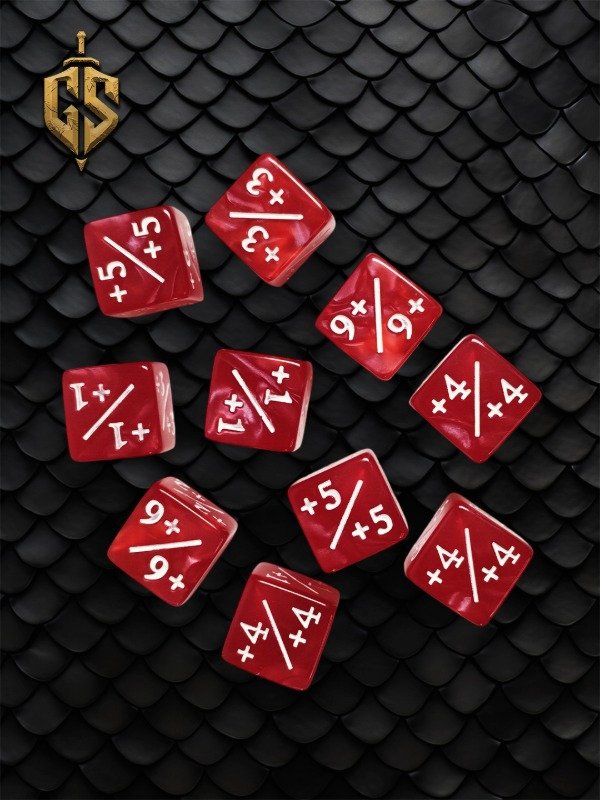 Producto - Set x10 Dados Contadores Positivos Rojos