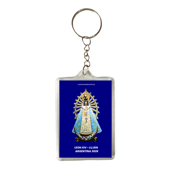 Producto - Llavero doble Papa León XIV - Virgen de Luján - 1
