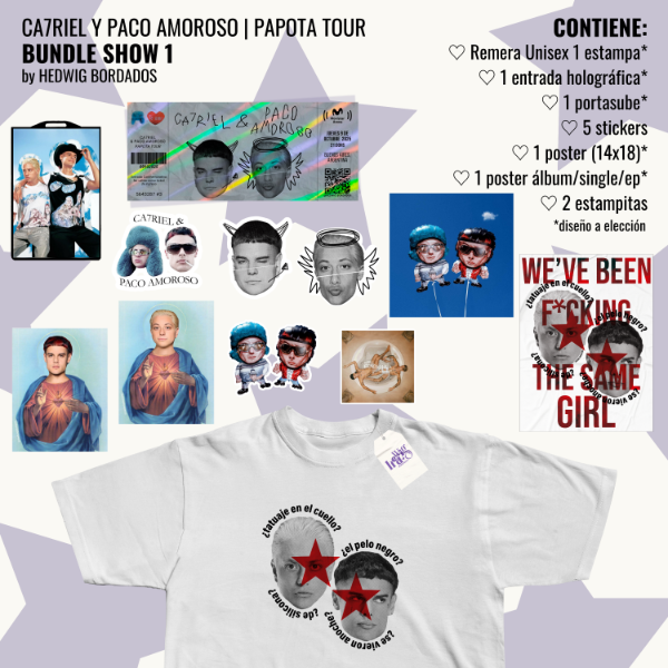 Producto - BUNDLE SHOW 1 - Ca7riel y Paco Amoroso