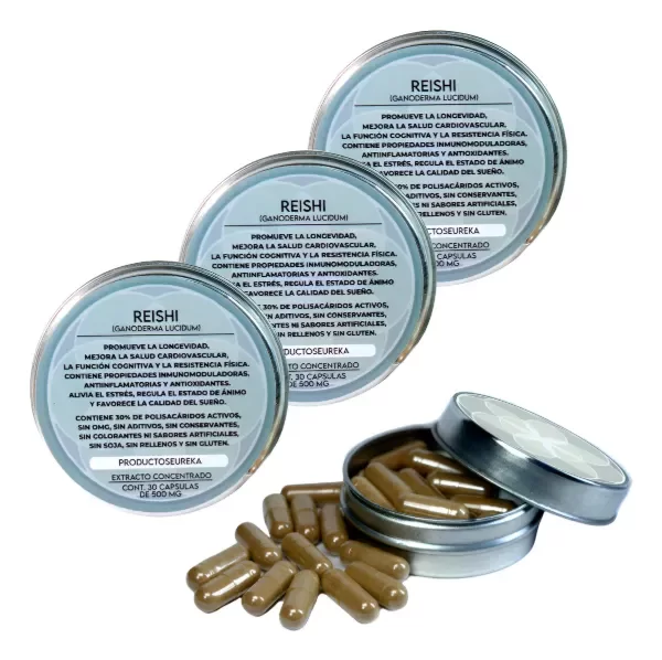 Producto - Pack X 3 Reishi - Extracto Concentrado - Capsulas 500mg