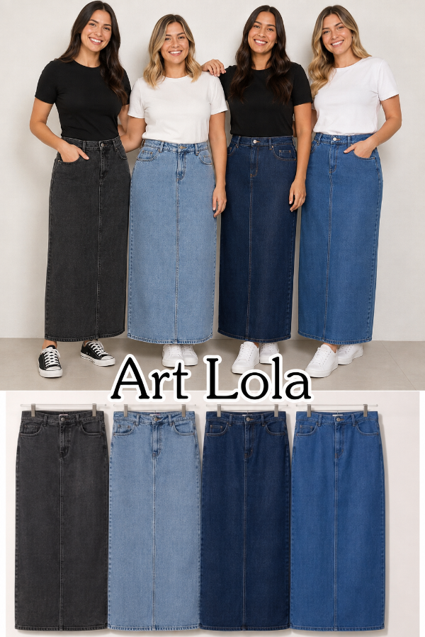 Lola falda de jeans mom larga