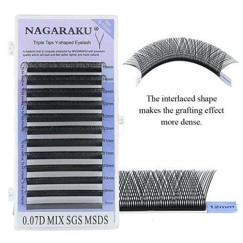 Producto - PESTAÑAS NAGARU TRIPLE TIPS YY 0.07D MIX