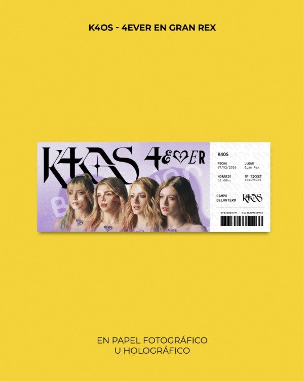 Producto - Entrada K4OS en Gran Rex - Entrada de recuerdo