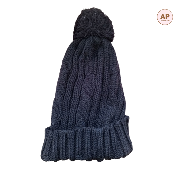Producto - GORRO LANA POMPON NEGRO
