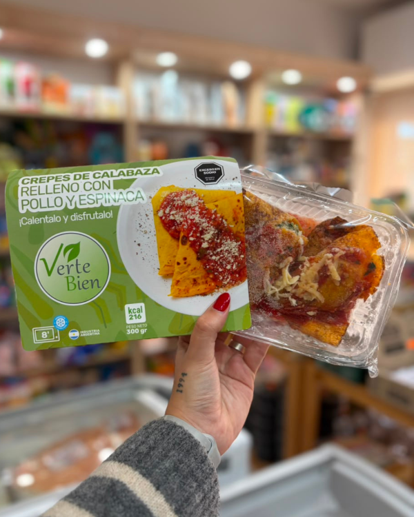 Producto - Creps de calabaza rellenos de pollo y espinaca