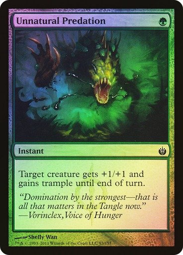 Producto - Unnatural Predation Foil  Mirrodin Besieged