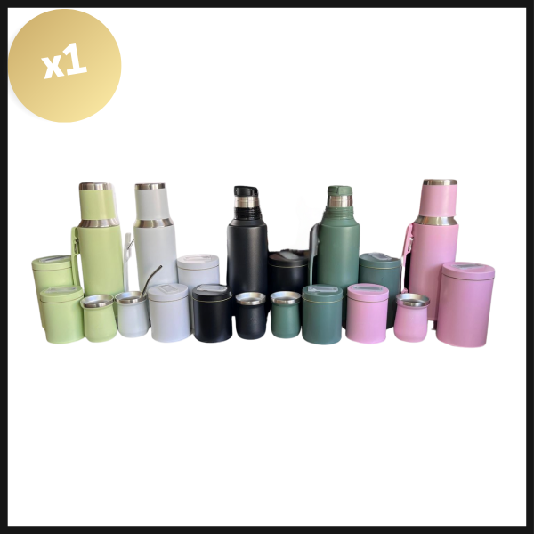 Producto - SET TERMO SYSTEM + MATE + BOMBILLA + YERBERA + AZUCARERA SIN LOGO