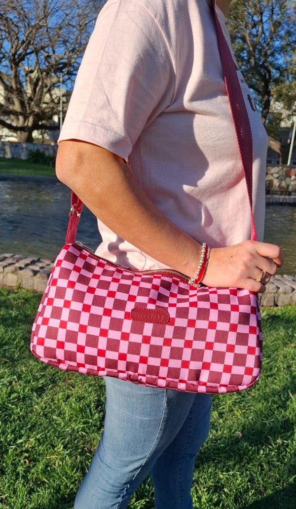Producto - Bandolera cuadrille rosa