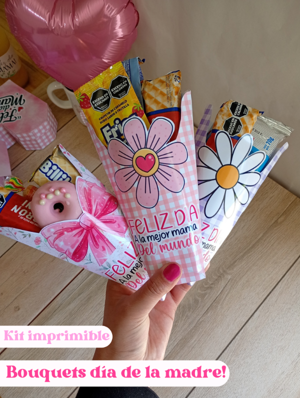 Producto - Kit imprimible bouquets día de la madre