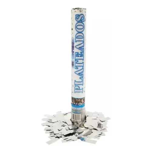 Producto - CAÑON CARIOCA METALIZADO PLATEADO (PARTY STORE)