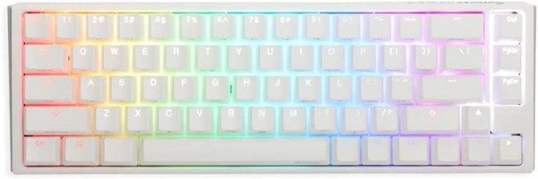Producto - TECLADO MECANICO DUCKY ONE 3 SF TECLAS BLANCAS INTERRUPTOR TRANSPARENTE INGLES P