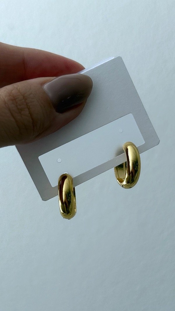 Producto - Argollas media cañ 1,7cm ACERO DORADO