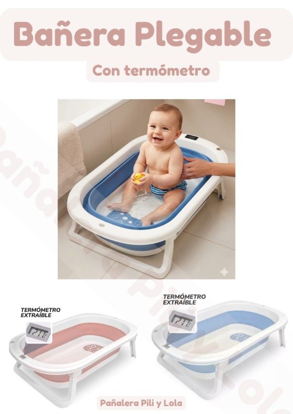 Producto - Bañera Plegable con termómetro (Consultar color disponible)