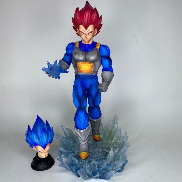 Producto - Vegeta SSJG + SSJG Blue - Diorama c/luz DRAGON BALL Z (35cm) A INGRESAR