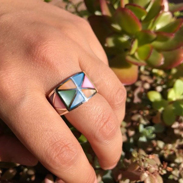 Producto - Anillo Nácar Triangulo