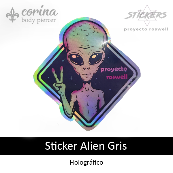 Producto - Sticker Alien Gris