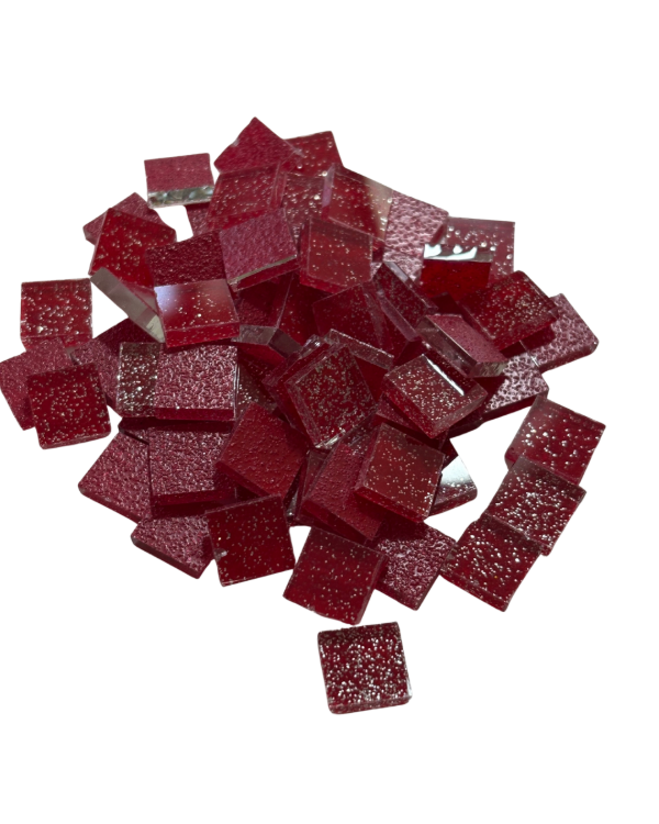 Producto - Vidrios - cuadrado 1x1 cm - Rojo brillante