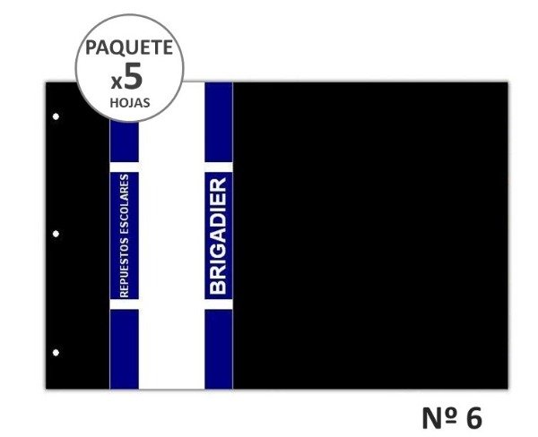 Producto - REP 6 DIBUJO BRIGADIER NEGRO x5h.