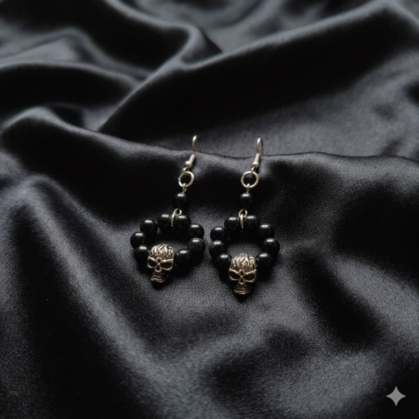 Producto - Aros góticos calavera skull