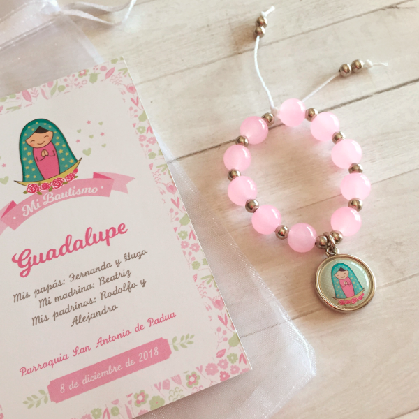 Producto - SOUVENIRS DECENARIOS CON ESTAMPA EN BOLSA DE ORGANZA - BAUTISMO