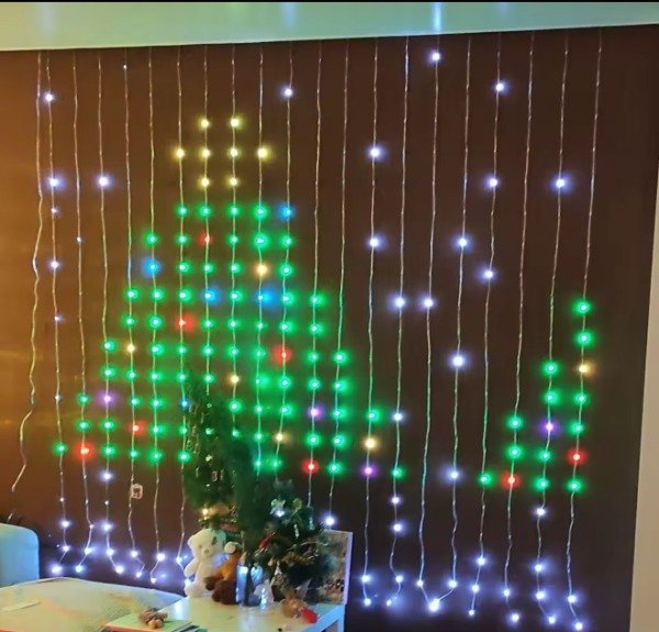 Producto - 40022 Cortina Luz 2x2mt Inteligente 400 Led Rgb Aplicacion Control - 3