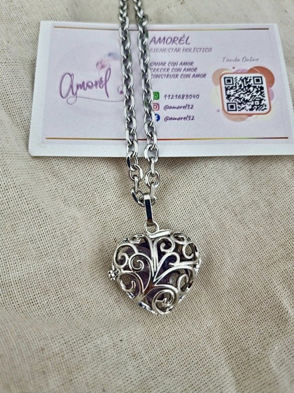 Producto - Collar Relicario Corazón grande