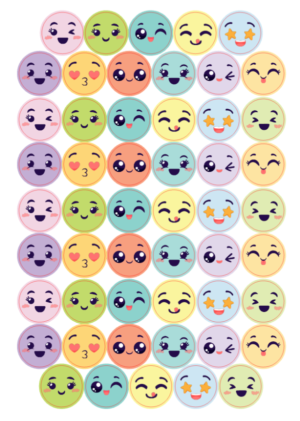 Producto - DEC62 - STICKERS CARITAS FELICES