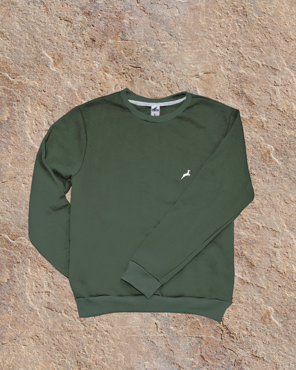 Producto - Buzo Liso Algodón Clásico - Verde